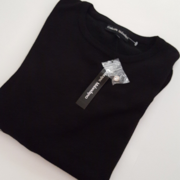 Catherine Malandrino Rhinestone Button Sleeve Detailed Sweater NWT - Picture 14 of 14